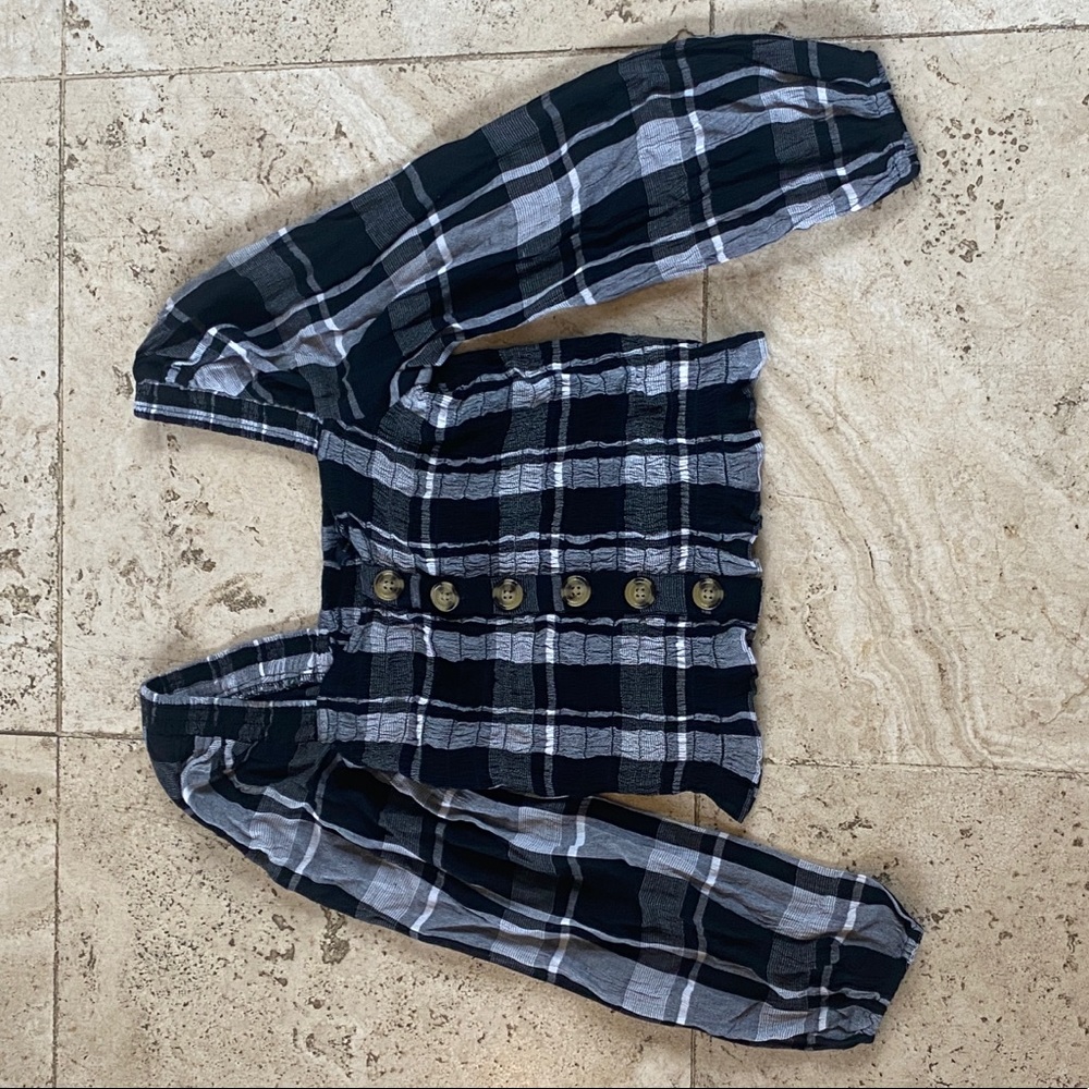 Plaid American Eagle Top